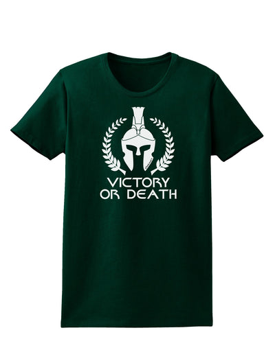 Spartan Victory Or Death Womens Dark T-Shirt-Womens T-Shirt-TooLoud-Forest-Green-Small-Davson Sales