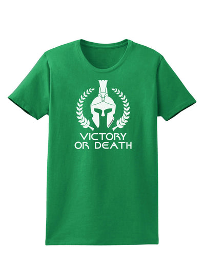 Spartan Victory Or Death Womens Dark T-Shirt-Womens T-Shirt-TooLoud-Kelly-Green-X-Small-Davson Sales