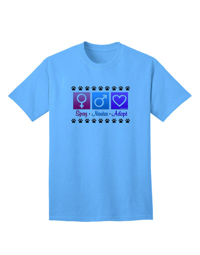 Spay Neuter Adopt Adult T-Shirt-unisex t-shirt-TooLoud-Aquatic-Blue-Small-Davson Sales