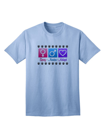 Spay Neuter Adopt Adult T-Shirt-unisex t-shirt-TooLoud-Light-Blue-Small-Davson Sales