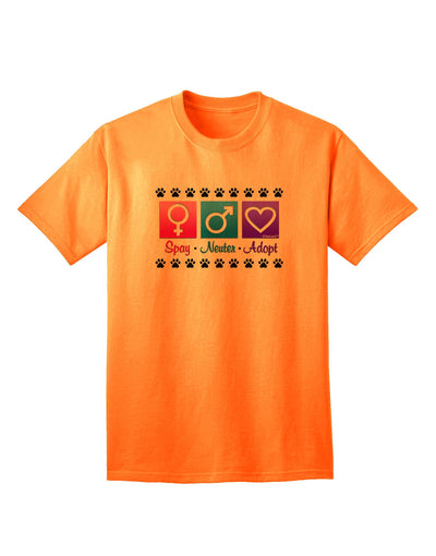 Spay Neuter Adopt Adult T-Shirt-unisex t-shirt-TooLoud-Neon-Orange-Small-Davson Sales