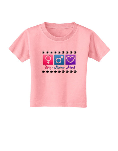 Spay Neuter Adopt Toddler T-Shirt-Toddler T-Shirt-TooLoud-Candy-Pink-2T-Davson Sales