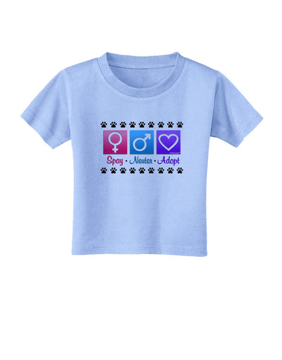 Spay Neuter Adopt Toddler T-Shirt-Toddler T-Shirt-TooLoud-Aquatic-Blue-2T-Davson Sales