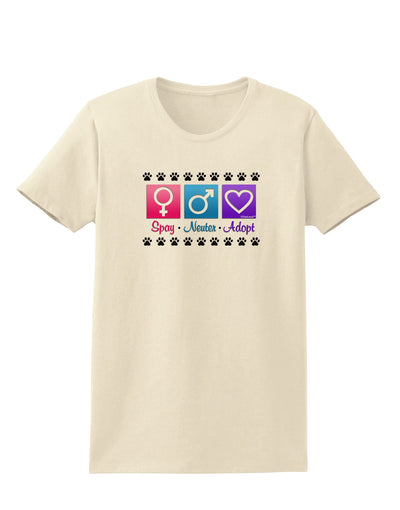 Spay Neuter Adopt Womens T-Shirt-Womens T-Shirt-TooLoud-Natural-X-Small-Davson Sales