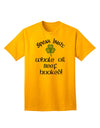 Speak Irish - Whale Oil Beef Hooked Adult T-Shirt-Mens T-Shirt-TooLoud-Gold-Small-Davson Sales