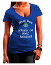 Speak Irish - Whale Oil Beef Hooked Womens V-Neck Dark T-Shirt-Womens V-Neck T-Shirts-TooLoud-Royal-Blue-Juniors Fitted Small-Davson Sales