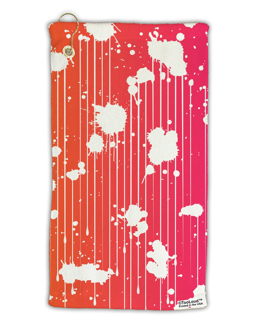 Splatter AOP - Orange Pink Micro Terry Gromet Golf Towel 15 x 22 Inch All Over Print-Golf Towel-TooLoud-White-Davson Sales