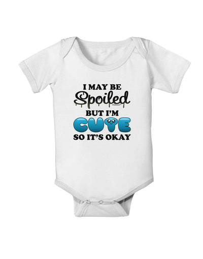 Spoiled But Cute Blue Baby Romper Bodysuit-Baby Romper-TooLoud-White-06-Months-Davson Sales