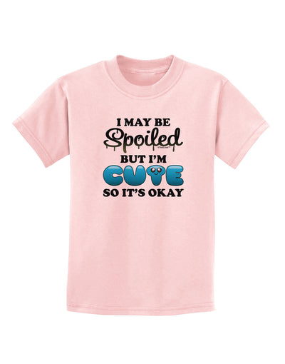 Spoiled But Cute Blue Childrens T-Shirt-Childrens T-Shirt-TooLoud-PalePink-X-Small-Davson Sales