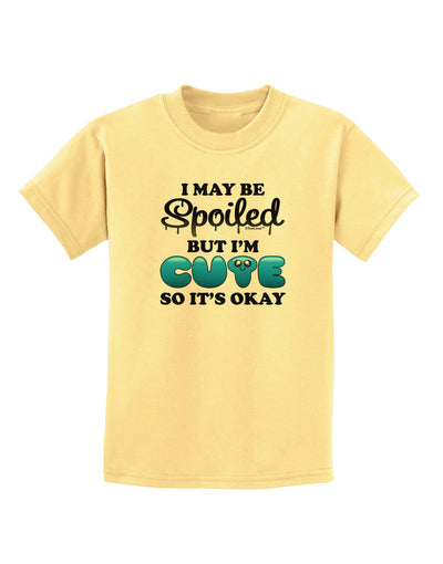 Spoiled But Cute Blue Childrens T-Shirt-Childrens T-Shirt-TooLoud-Daffodil-Yellow-X-Small-Davson Sales