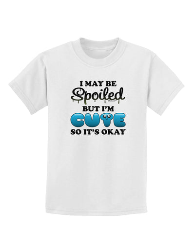 Spoiled But Cute Blue Childrens T-Shirt-Childrens T-Shirt-TooLoud-White-X-Small-Davson Sales