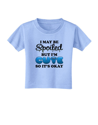 Spoiled But Cute Blue Toddler T-Shirt-Toddler T-Shirt-TooLoud-Aquatic-Blue-2T-Davson Sales