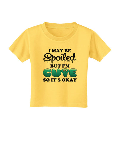 Spoiled But Cute Blue Toddler T-Shirt-Toddler T-Shirt-TooLoud-Yellow-2T-Davson Sales