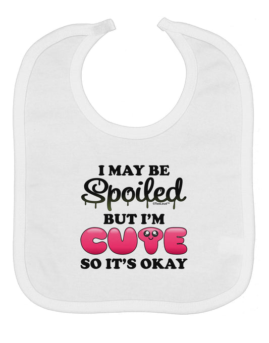 Spoiled But Cute Pink Baby Bib