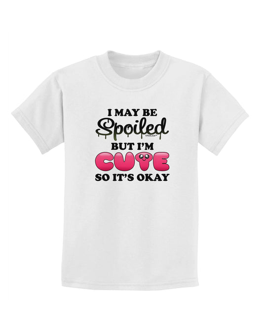 Spoiled But Cute Pink Childrens T-Shirt-Childrens T-Shirt-TooLoud-White-X-Small-Davson Sales