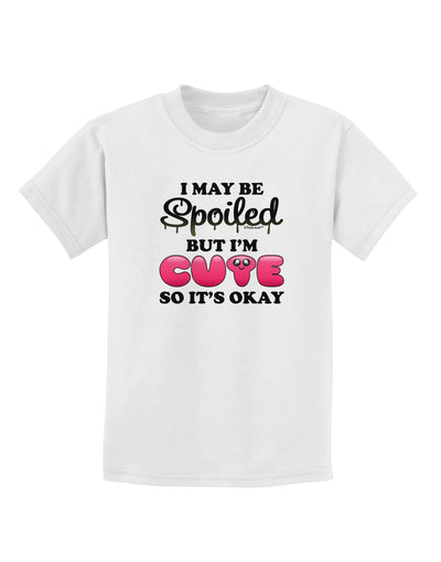 Spoiled But Cute Pink Childrens T-Shirt-Childrens T-Shirt-TooLoud-White-X-Small-Davson Sales