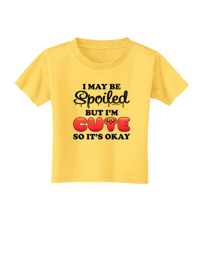 Spoiled But Cute Pink Toddler T-Shirt-Toddler T-Shirt-TooLoud-Yellow-2T-Davson Sales