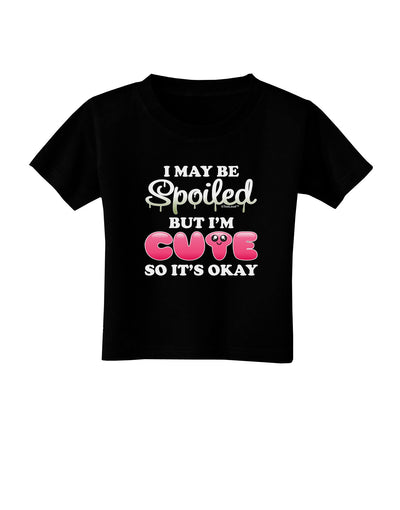 Spoiled But Cute Pink Toddler T-Shirt Dark-Toddler T-Shirt-TooLoud-Black-2T-Davson Sales