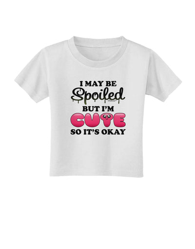 Spoiled But Cute Pink Toddler T-Shirt-Toddler T-Shirt-TooLoud-White-2T-Davson Sales