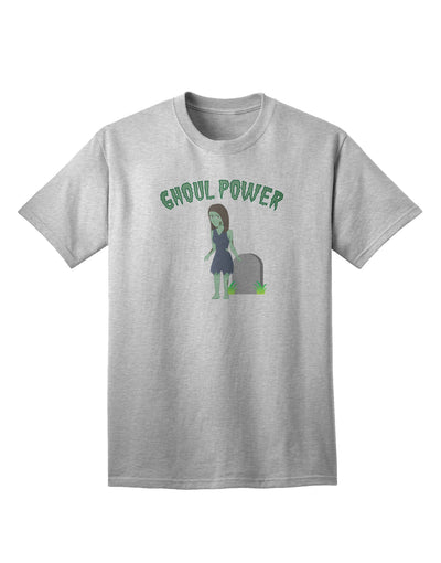 Spooky Humor: Halloween-themed Adult T-Shirt with Ghoul Power-Mens T-shirts-TooLoud-AshGray-Small-Davson Sales