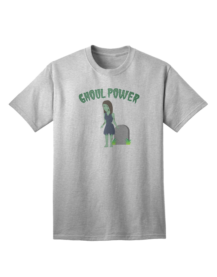 Spooky Humor: Halloween-themed Adult T-Shirt with Ghoul Power-Mens T-shirts-TooLoud-White-Small-Davson Sales