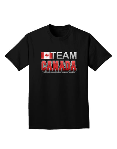 Sporty Team Canada Adult Dark T-Shirt-Mens T-Shirt-TooLoud-Black-Small-Davson Sales