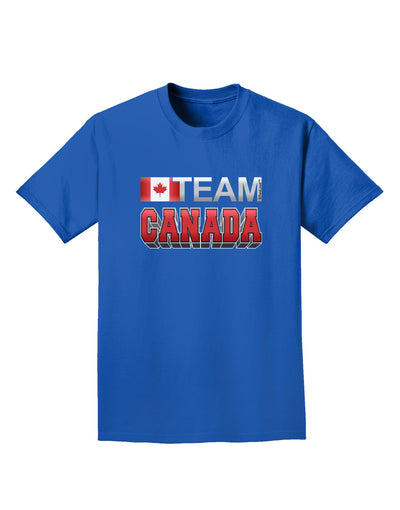 Sporty Team Canada Adult Dark T-Shirt-Mens T-Shirt-TooLoud-Royal-Blue-Small-Davson Sales