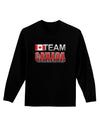 Sporty Team Canada Adult Long Sleeve Dark T-Shirt-TooLoud-Black-Small-Davson Sales