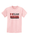 Sporty Team Canada Childrens T-Shirt-Childrens T-Shirt-TooLoud-PalePink-X-Small-Davson Sales