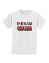 Sporty Team Canada Childrens T-Shirt-Childrens T-Shirt-TooLoud-White-X-Small-Davson Sales