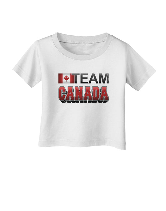 Sporty Team Canada Infant T-Shirt-Infant T-Shirt-TooLoud-White-06-Months-Davson Sales