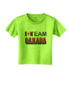 Sporty Team Canada Toddler T-Shirt-Toddler T-Shirt-TooLoud-Lime-Green-2T-Davson Sales