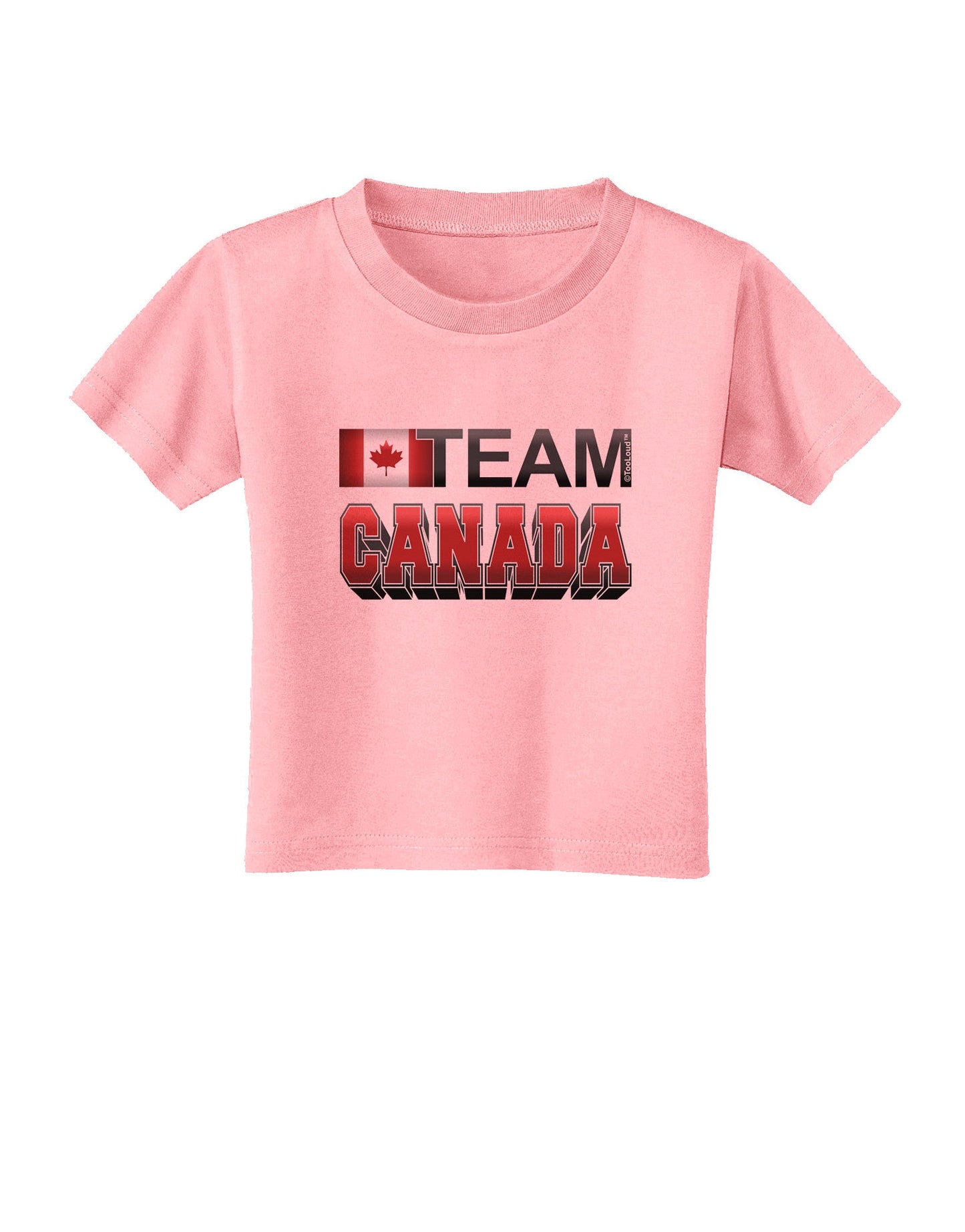 Sporty Team Canada Toddler T-Shirt-Toddler T-Shirt-TooLoud-Candy-Pink-2T-Davson Sales