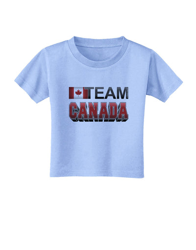 Sporty Team Canada Toddler T-Shirt-Toddler T-Shirt-TooLoud-Aquatic-Blue-2T-Davson Sales