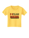 Sporty Team Canada Toddler T-Shirt-Toddler T-Shirt-TooLoud-Yellow-2T-Davson Sales