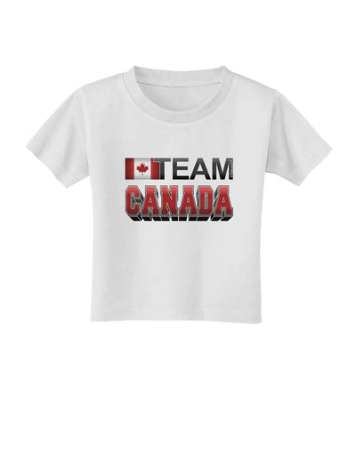 Sporty Team Canada Toddler T-Shirt-Toddler T-Shirt-TooLoud-White-2T-Davson Sales