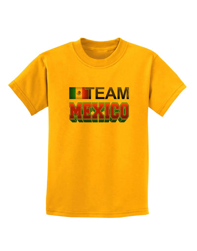 Sporty Team Mexico Childrens T-Shirt-Childrens T-Shirt-TooLoud-Gold-X-Small-Davson Sales