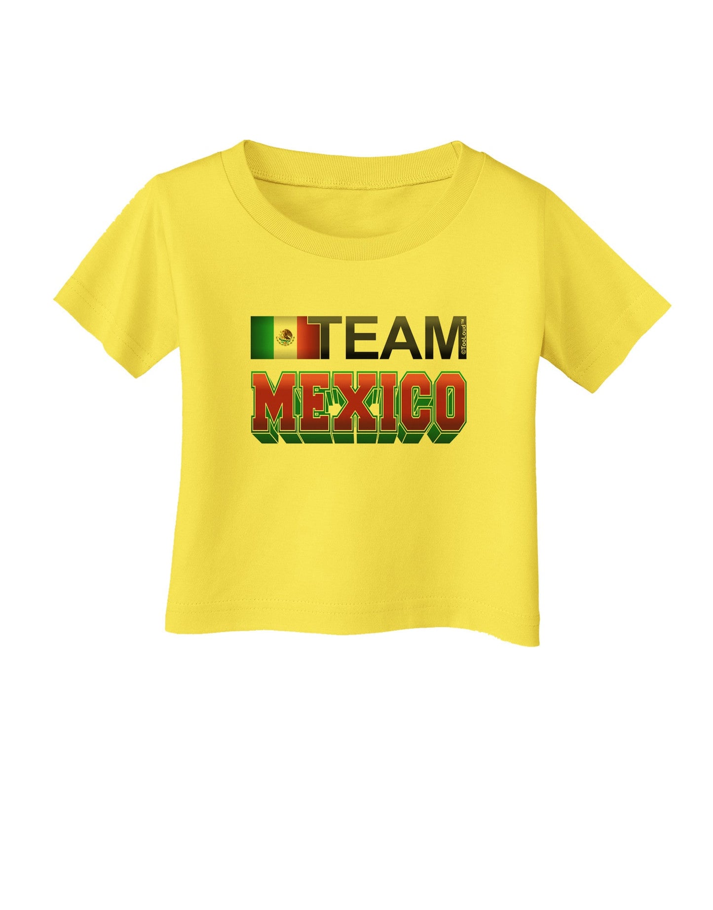 Sporty Team Mexico Infant T-Shirt-Infant T-Shirt-TooLoud-Yellow-06-Months-Davson Sales