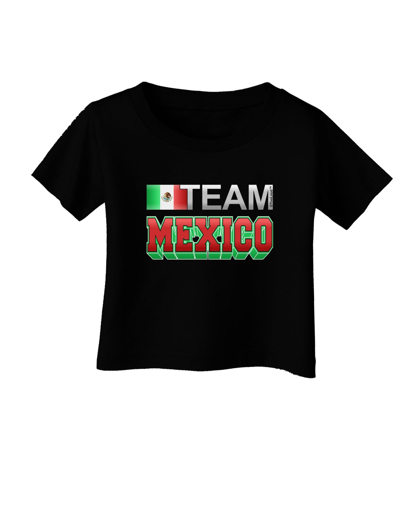 Sporty Team Mexico Infant T-Shirt Dark-Infant T-Shirt-TooLoud-Black-06-Months-Davson Sales