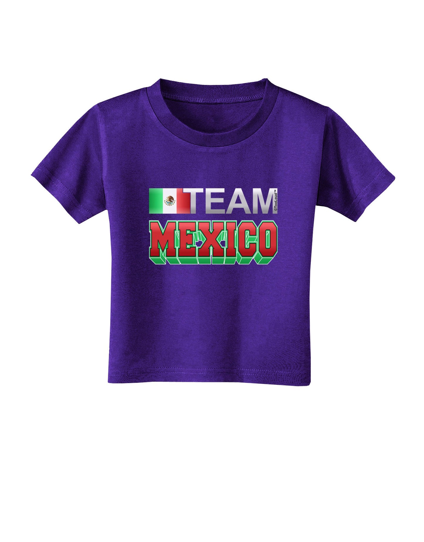 Sporty Team Mexico Toddler T-Shirt Dark-Toddler T-Shirt-TooLoud-Purple-2T-Davson Sales
