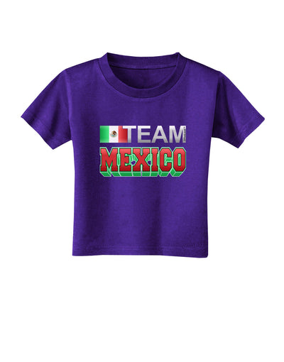 Sporty Team Mexico Toddler T-Shirt Dark-Toddler T-Shirt-TooLoud-Purple-2T-Davson Sales