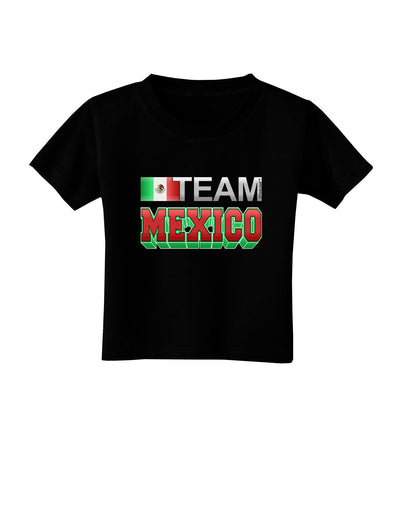 Sporty Team Mexico Toddler T-Shirt Dark-Toddler T-Shirt-TooLoud-Black-2T-Davson Sales