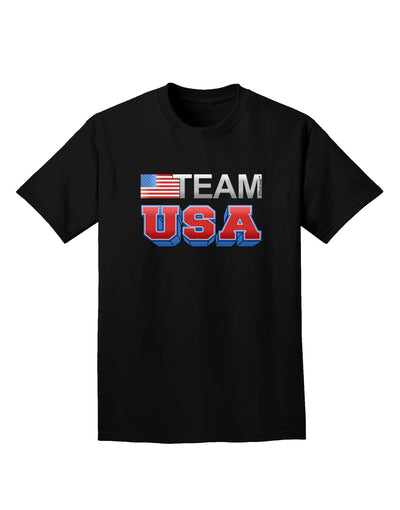 Sporty Team USA Adult Dark T-Shirt-Mens T-Shirt-TooLoud-Black-Small-Davson Sales