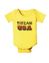 Sporty Team USA Baby Romper Bodysuit-Baby Romper-TooLoud-Yellow-06-Months-Davson Sales