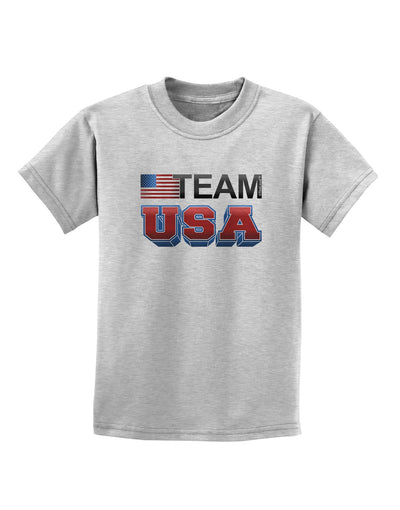 Sporty Team USA Childrens T-Shirt-Childrens T-Shirt-TooLoud-AshGray-X-Small-Davson Sales