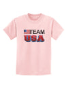 Sporty Team USA Childrens T-Shirt-Childrens T-Shirt-TooLoud-PalePink-X-Small-Davson Sales