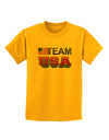 Sporty Team USA Childrens T-Shirt-Childrens T-Shirt-TooLoud-Gold-X-Small-Davson Sales