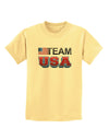 Sporty Team USA Childrens T-Shirt-Childrens T-Shirt-TooLoud-Daffodil-Yellow-X-Small-Davson Sales