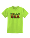 Sporty Team USA Childrens T-Shirt-Childrens T-Shirt-TooLoud-Lime-Green-X-Small-Davson Sales