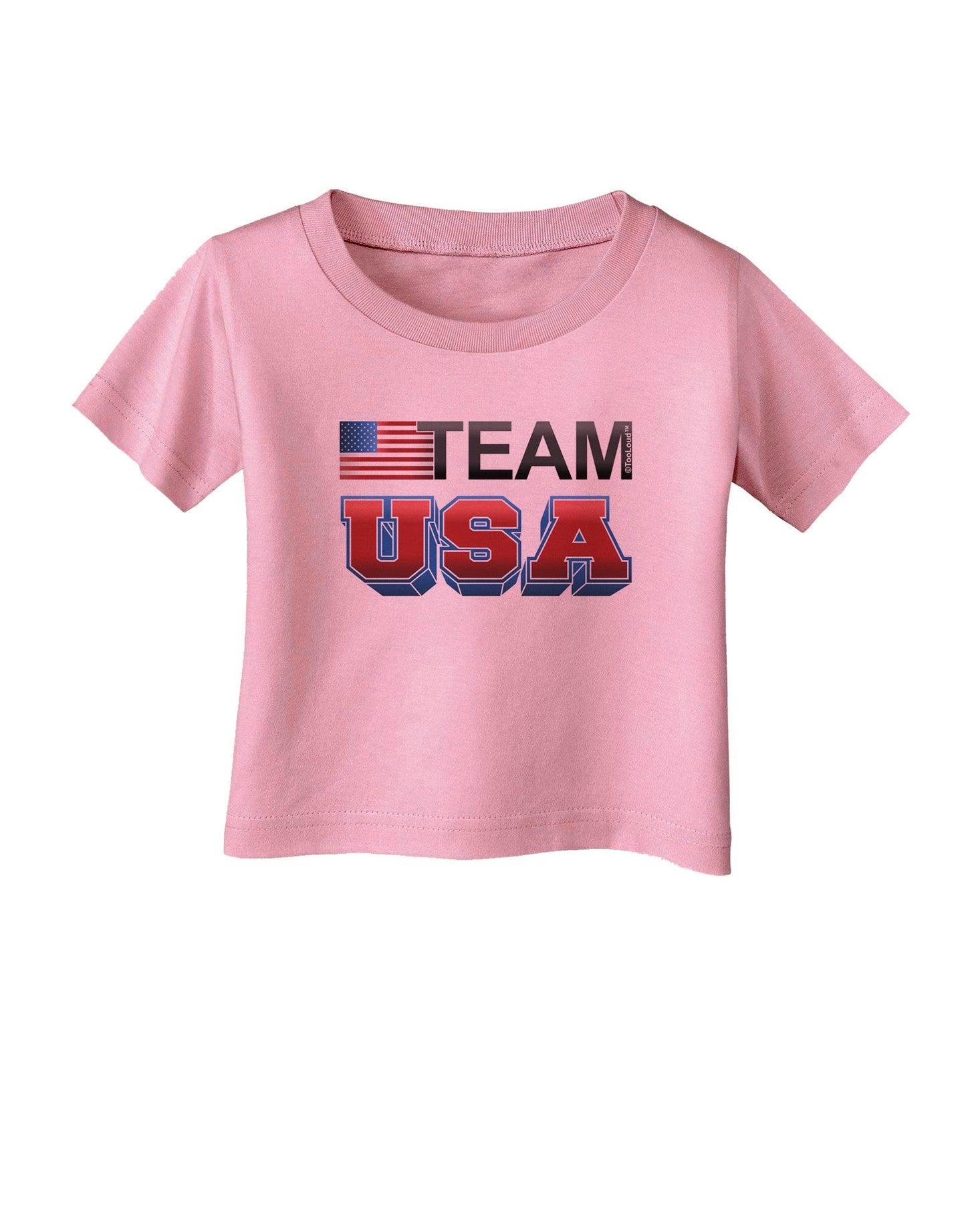 Sporty Team USA Infant T-Shirt-Infant T-Shirt-TooLoud-Candy-Pink-06-Months-Davson Sales